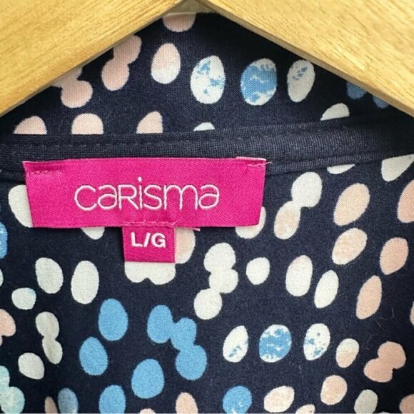 Carisma Size LG Dotted Button up Loungewear Blouse - Picture 4 of 7
